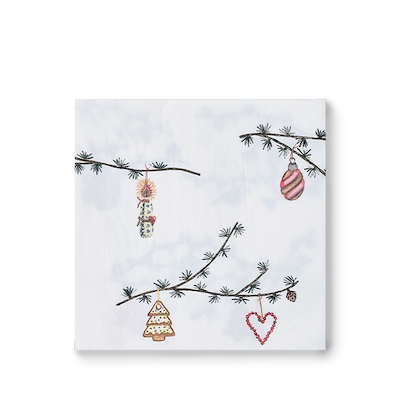 Hammershøi Jul 2025 papirserviet hvid 20x20 cm 20 stk.