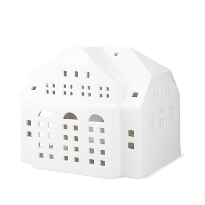 Kähler Urbania Fjordmark lyshus hvid H 12 cm