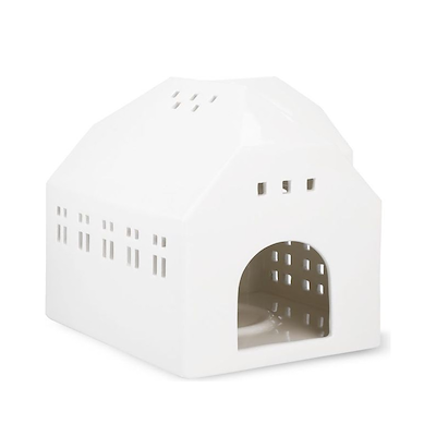 Kähler Urbania Fjordmark lyshus hvid H 12 cm