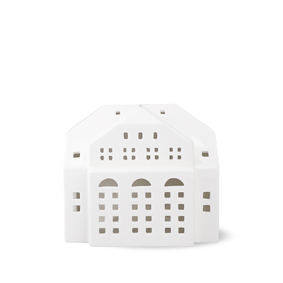 Kähler Urbania Fjordmark lyshus hvid H 12 cm