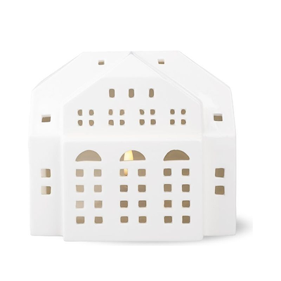 Kähler Urbania Fjordmark lyshus hvid H 12 cm