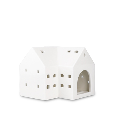 Kähler Urbania Stald lyshus hvid H 10,5 cm