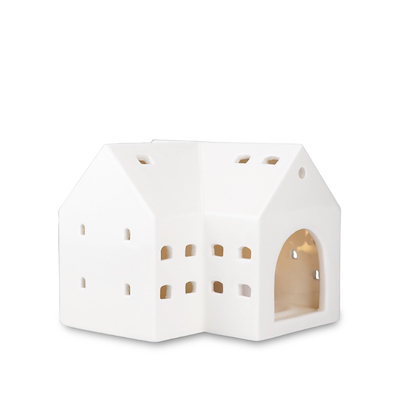 Kähler Urbania Stald lyshus hvid H 10,5 cm