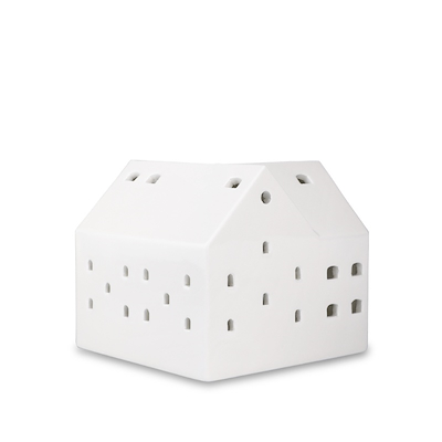 Kähler Urbania Stald lyshus hvid H 10,5 cm