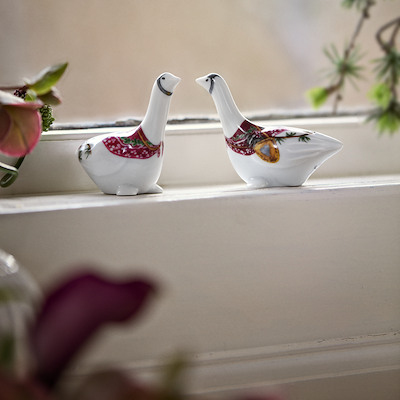 Hammershøi Jul julegås porcelæn H 8 cm
