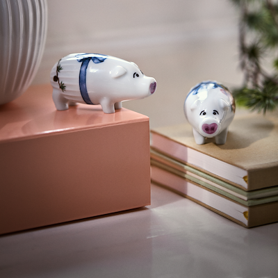 Hammershøi Jul gris porcelæn H 8 cm