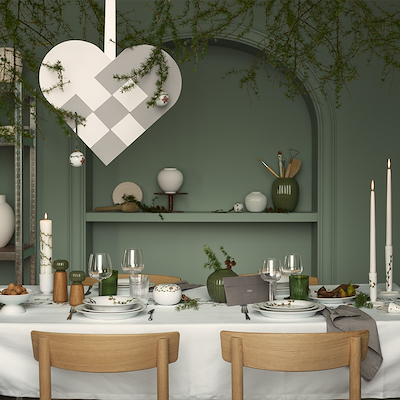 Kähler Hammershøi lysestage hvid 9,5 cm