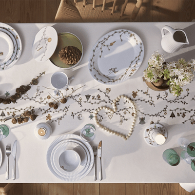 Hammershøi Jul kagedåsesæt Ø20+Ø22 cm 2 stk.