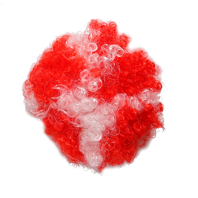 Roligan Dannebrog paryk rød & hvid EM