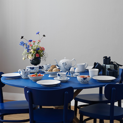 Royal Copenhagen Blå Mega Riflet tekande 1 liter