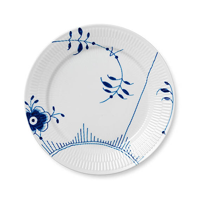 Royal Copenhagen Blå Mega Riflet nr. 2 tallerken 27 cm