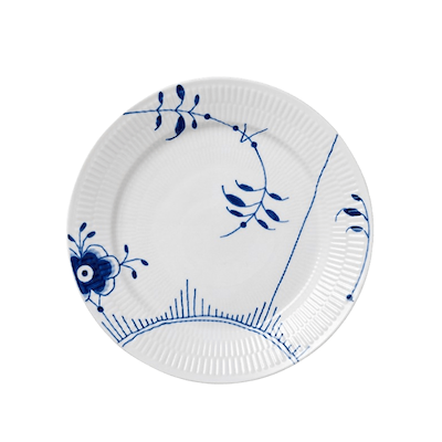 Royal Copenhagen Blå Mega Riflet tallerken nr. 2 Ø 27 cm