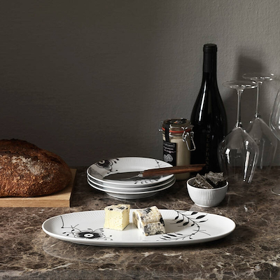 Royal Copenhagen Hvid Riflet skål 15 cl