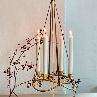 Georg Jensen Season lysestage blank guld