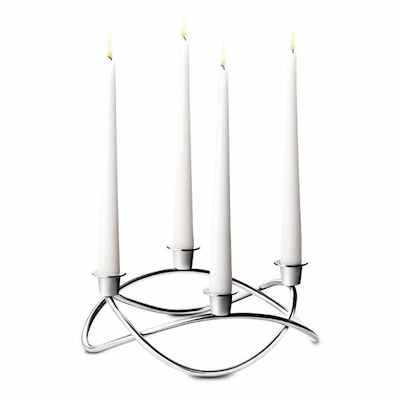 Georg Jensen Season lysestage mat stål