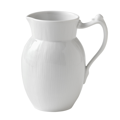 Royal Copenhagen Hvid Riflet kande hvid 90 cl