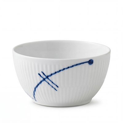 Royal Copenhagen Blå Mega Riflet skål 15 cl