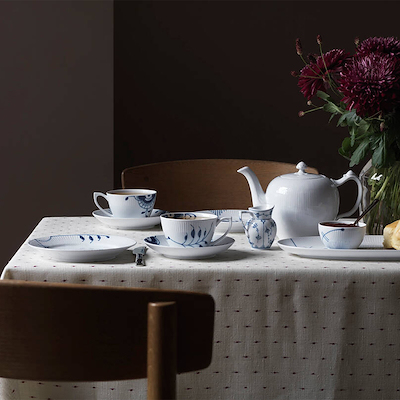 Royal Copenhagen Blå Mega Riflet skål 15 cl