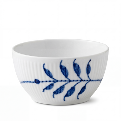 Royal Copenhagen Blå Mega Riflet skål 15 cl