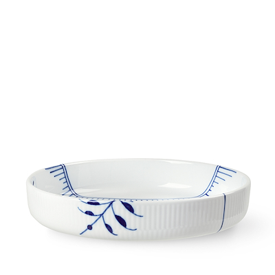 Royal Copenhagen Blå Mega Riflet rundt ovnfast fad 27 cm