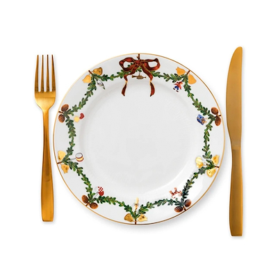 Royal Copenhagen Stjerne Riflet Jul tallerken 22 cm