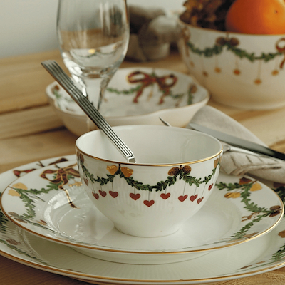Royal Copenhagen Stjerne Riflet Jul tallerken 22 cm