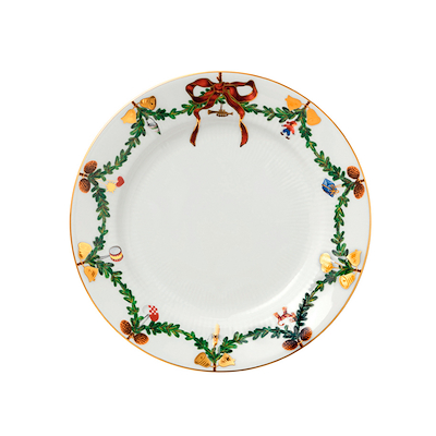 Royal Copenhagen Stjerne Riflet Jul tallerken Ø 22 cm