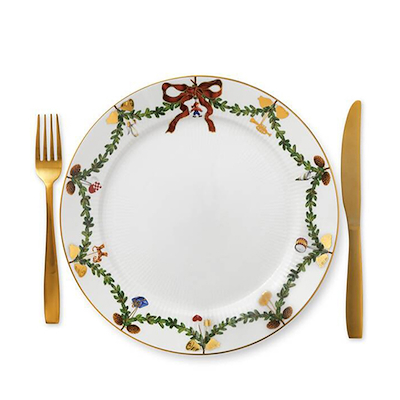 Royal Copenhagen Stjerne Riflet Jul tallerken 27 cm