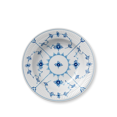 Royal Copenhagen Musselmalet Riflet dyb tallerken Ø 21 cm