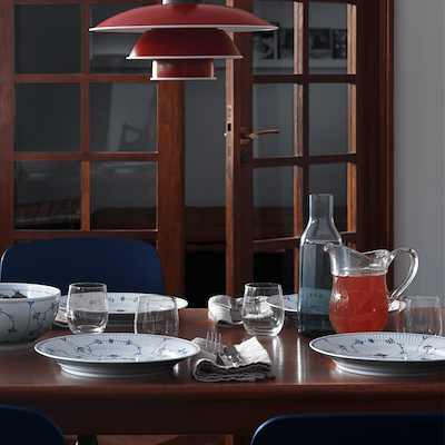 Royal Copenhagen Musselmalet Riflet tallerken Ø 27 cm