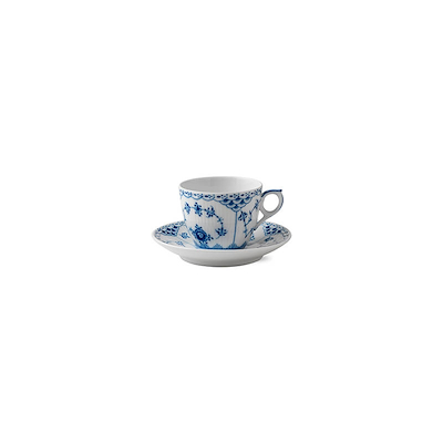 Royal Copenhagen Mussel Halvblonde kop med underkop 17 cl