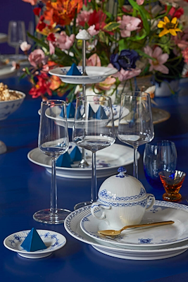 Royal Copenhagen Prinsesse sukkerskål blå