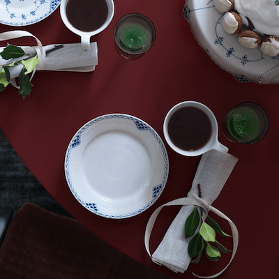 Royal Copenhagen Prinsesse flad tallerken blå 19 cm