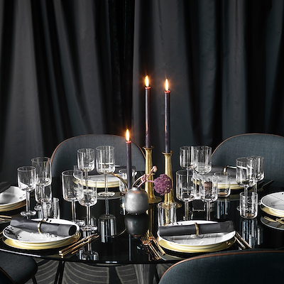 Royal Copenhagen Sort Mega Riflet nr. 2 tallerken 27 cm