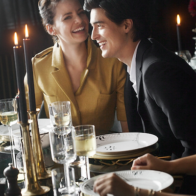 Royal Copenhagen Sort Mega Riflet nr. 2 tallerken 27 cm