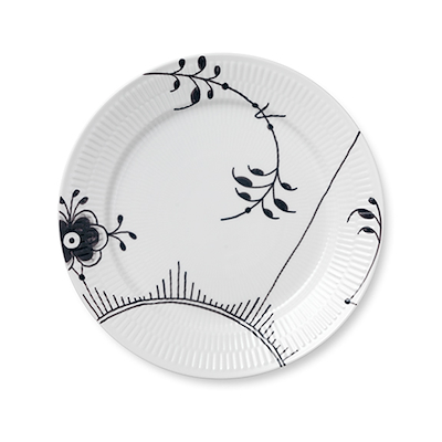 Royal Copenhagen Sort Mega Riflet nr. 2 tallerken 27 cm