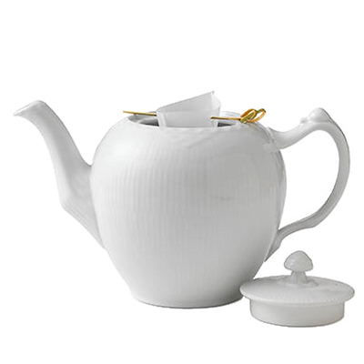 Royal Copenhagen hvid Halvblonde tekande 1 liter