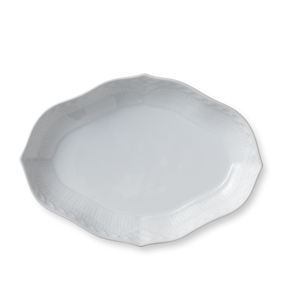 Royal Copenhagen Hvid Halvblonde fad 22 cm