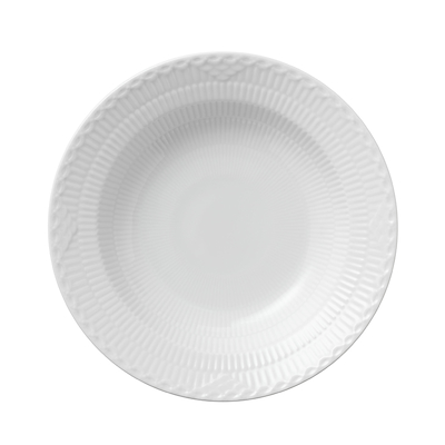 Royal Copenhagen Hvid Halvblonde dyb tallerken 21 cm