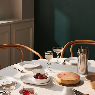 Royal Copenhagen Hvid halvblonde flad tallerken 19 cm