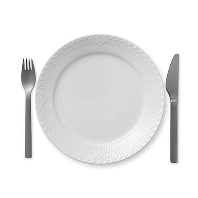 Royal Copenhagen Hvid Halvblonde tallerken Ø25 cm