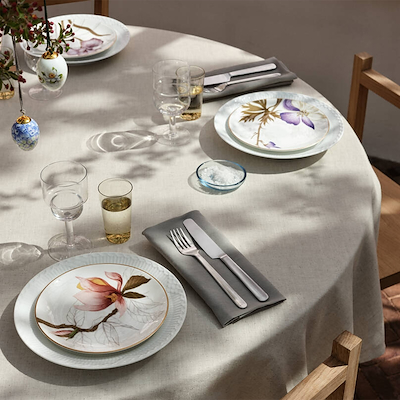 Royal Copenhagen Hvid halvblonde flad tallerken 27 cm