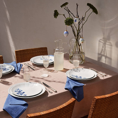 Royal Copenhagen Hvid halvblonde flad tallerken 27 cm