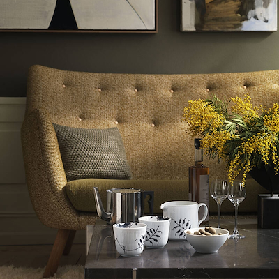 Royal Copenhagen sort Mega Riflet termokop 26 cl