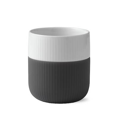 Royal Copenhagen Riflet Contrast krus mat grå 35 cl