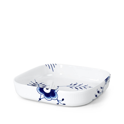 Royal Copenhagen Blå Mega Riflet ovnfast fad 25x25 cm