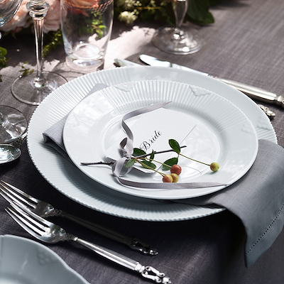 Royal Copenhagen Hvid Elements tallerken hvid 26 cm