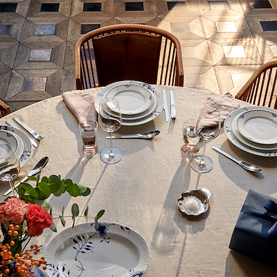 Royal Copenhagen hvid Elements flad tallerken 22 cm