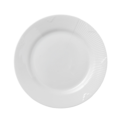 Royal Copenhagen hvid Elements flad tallerken 22 cm