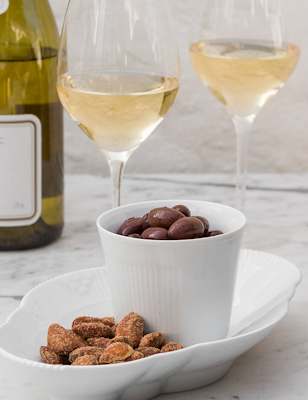 Royal Copenhagen hvid Elements fad 23 cm